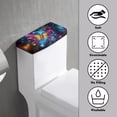 thumbnail image 3 of Renewold Toilet Tank Lid Cover with Elastic Edge Universal Fit Toilet Top Covers, Prevents Dust and Stains for Bathroom Decor, Butterfly Galaxy Print, 3 of 6