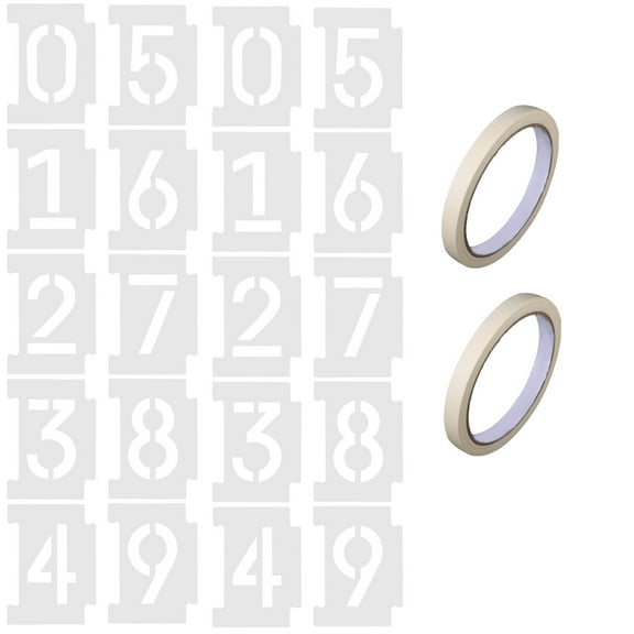HOMEMAXS  Stencils for Crafts Reusable Address Numbers Digital Template