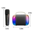 thumbnail image 2 of Hwkond Bluetooth Speaker Waterproof Private Bluetooth Speaker Home Wireless Karaoke Speaker Microphone Children's Outdoor Singing Small Home KTV On Clearance, 2 of 7