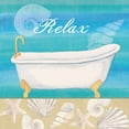 thumbnail image 2 of Charron, Veronique 26x26 Gold Ornate Wood Framed with Double Matting Museum Art Print Titled - Seashells Bath I, 2 of 4