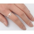 thumbnail image 4 of Women's Open Bowtie Ribbon Ring .925 Sterling Silver Band Jewelry Female Male Unisex Size 9, 4 of 4