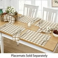 thumbnail image 3 of Home Bargains Plus Square Fabric Napkins, Country Rustic Buffalo Plaid, Set of 4 Napkins, Indoor Outdoor Easy Care Dining Napkins, Checkered Cottage Gingham, Sand, 3 of 4