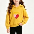 thumbnail image 7 of Bixock Toddler Girls Graphic Hoodies Long Sleeve Tops Crew Neck Pullover Tops Solid Color Print Casual Sweatshirt Warm Soft Windproof Daily Wear Girls Clothings, 7 of 7