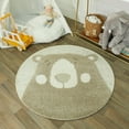 thumbnail image 5 of Round Polar Bear Kids Area Rug, 5 of 5