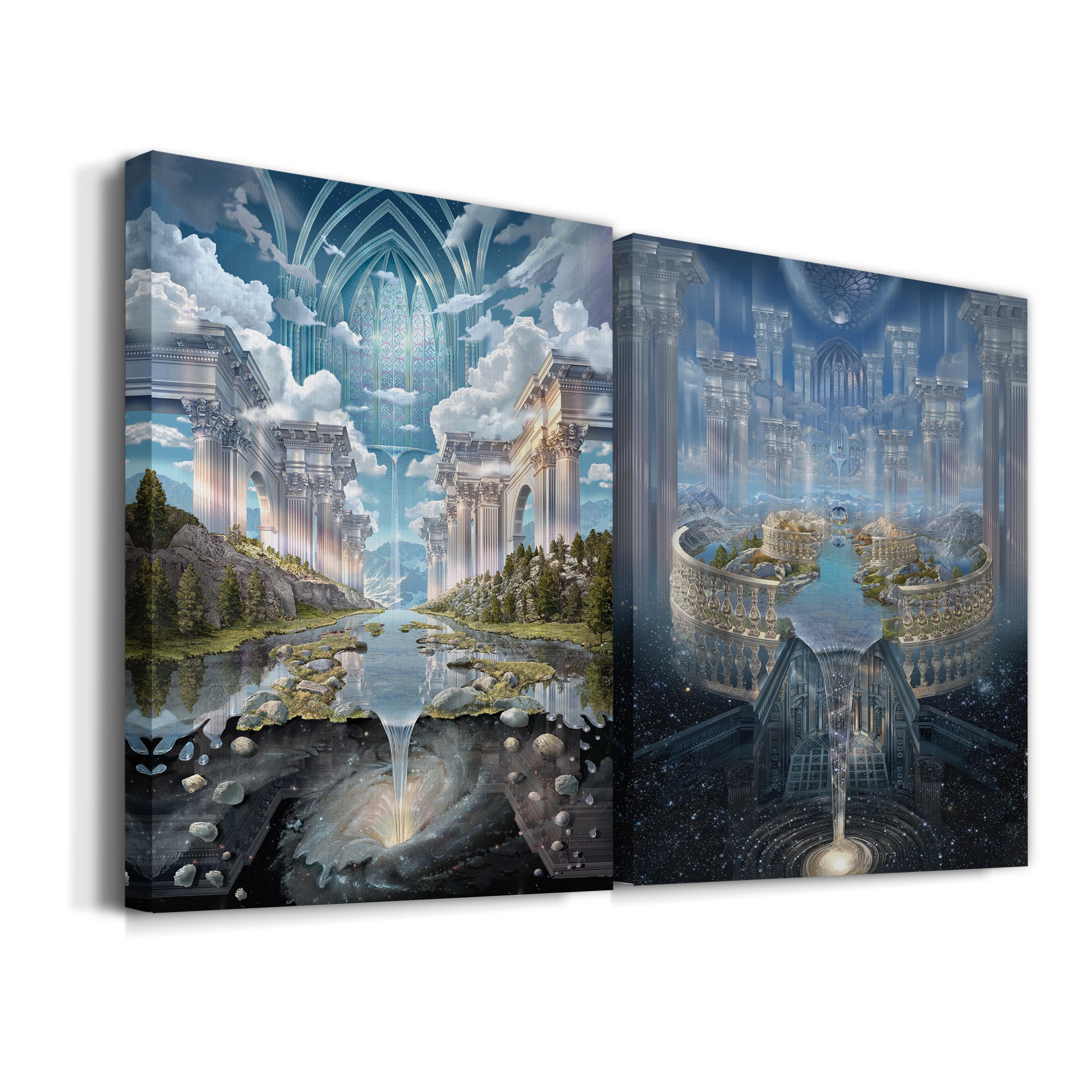 Genesis II Premium Gallery Wrapped Canvas - Ready to Hang - Set of 2 - 8 x 12 Each