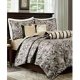 thumbnail image 2 of Madison Park MP13-2695 Aubrey 6 Piece Quilted Coverlet Set, King/California King, Black, 2 of 4