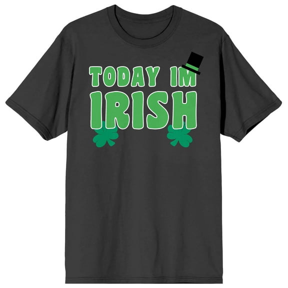 St Pats Today I'm Irish Crew Neck Short Sleeve Charcoal Men's T-shirt