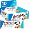 think! Protein + 150 Calorie Bar, Chocolate Chip, 10g Protein, Gluten Free, Low GI, 10 Count