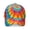 Red and Yellow Tie Dye Pattern, variant on Red and Yellow Tie Dye Pattern Baseball Cap, Outdoor Travel Cap with Snap Closure & Sweatband, Breathable Eyelets Gifts for Unisex Men Women