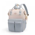 thumbnail image 1 of Mochila para pañales Mochila multifuncional de gran capacidad para madre y bebé, mochila grande multifuncional impermeable y duradera (azul claro) Feliz Sencillez, 1 of 1