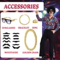 thumbnail image 3 of Alaiyaky 70s Disco Outfit Men Disco Costume Set Men with Shirt Flared Pants Accessories 1970s Fancy Dress for Adults Hippie Costume for Halloween Carnival Party, 3 of 8