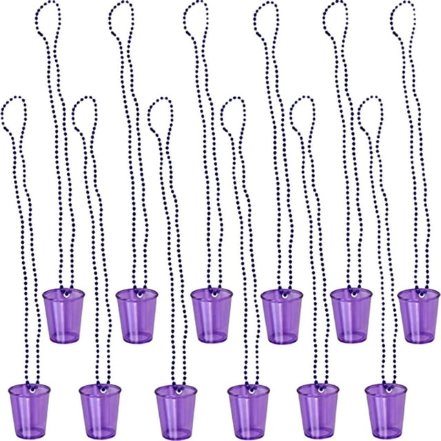 Collar de con colgante de copa de 12 piezas, collares de copa para suministros de fiesta de festival Violeta Yuyangstore Collar