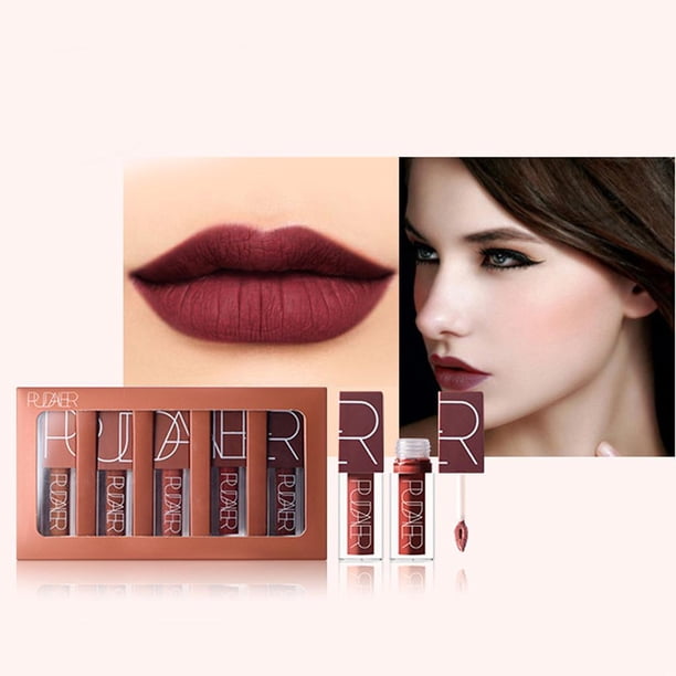 Lápiz labial mate de 5 colores de larga duración Lápiz labial Brillo de a prueba de agua Juegos , 117 # Colco Brillo de labios mate