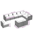 thumbnail image 3 of vidaXL 10 Piece Garden Lounge Set with Cushions Poly Rattan Brown, 3 of 4