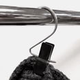 thumbnail image 4 of Black S Hook with Clip - Strong Jumbo Hanging Pinch Grips to Hang Items 4" H - 10 Pack, 4 of 4