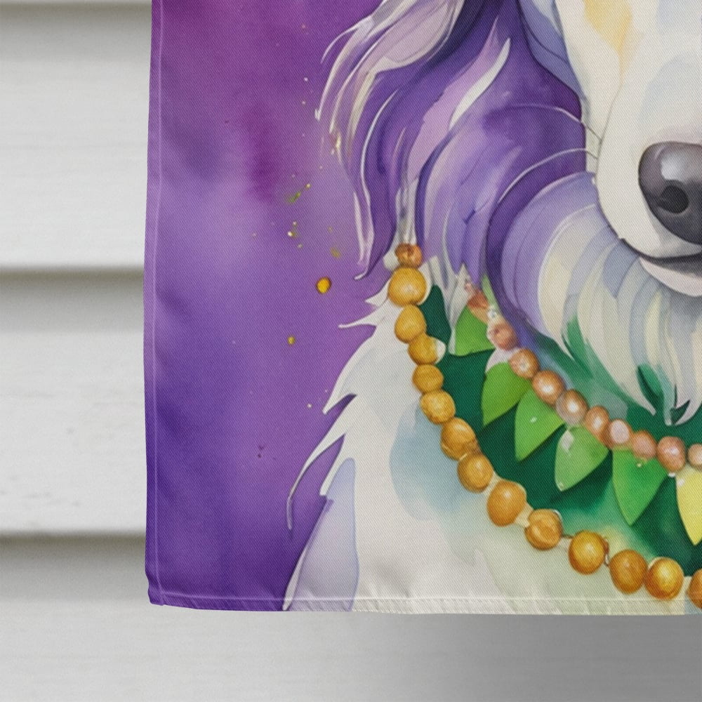 Borzoi King of Mardi Gras House Flag 28 in x 40 in