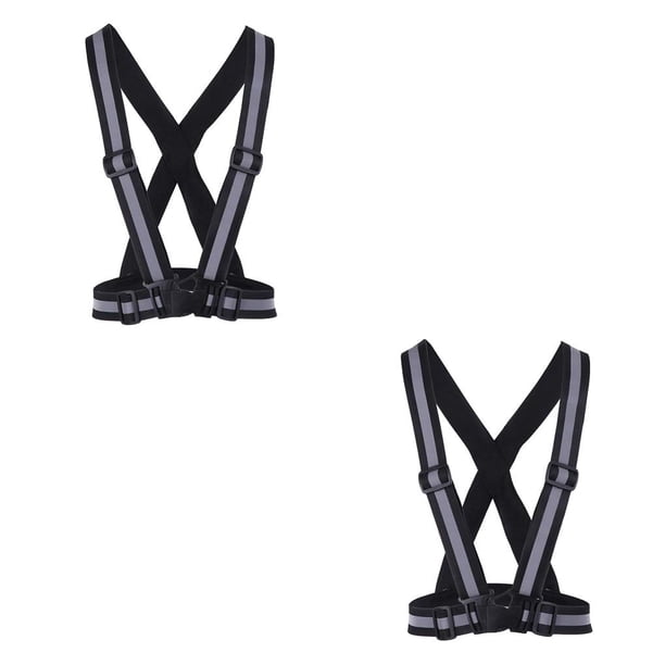 Sonducket 1 Uds chaleco Reflector ropa de seguridad para bicicleta equipo de ciclismo al aire libre arnés elástico chaqueta de bicicleta para montar de Type2 NO2 Sonducket CBP107744