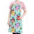thumbnail image 5 of Pioneer Flower Floral Print Pattern Apron-Garden Aprons for Women with Pockets-Cotton Linen Waterproof Kitchen Cooking Gardening Aprons Adjustable for Kitchen,Cooking,BBQ and Salon 33x27 Inch, 5 of 7