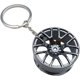 thumbnail image 1 of LLavero de rueda, llavero de rueda de coche, llavero de Metal negro/arco iris, llavero colgante genial, colgante creativo de Mini regalo para niños y hombres, 1 of 4