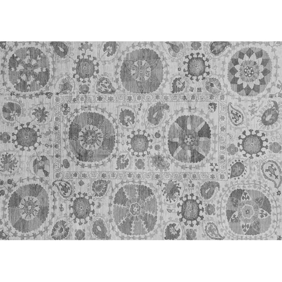 Ahgly Company Indoor Rectangle Abstract Gray Modern Area Rugs, 8' x 10'