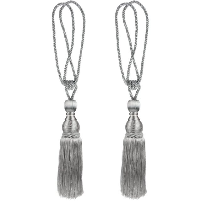 1 Paire de Rideaux à Embrasses Traitements de Fenêtre Maison Décor Clgq-02 (Gris) Réutilisables
