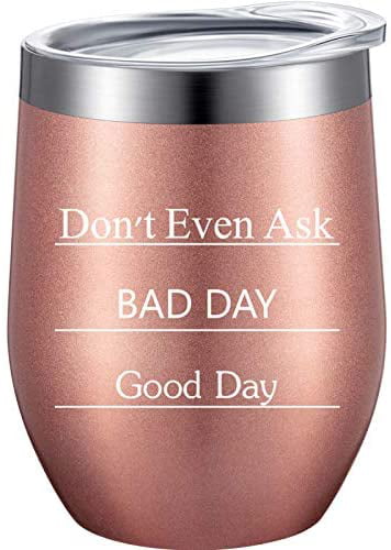 Gifts For Coworker Because Work Wine Tumbler 12 Oz Funny Novelty Stainless Steel Tumbler With Lid For Lover Couples Girlfriend Men Women Gift Anniversary