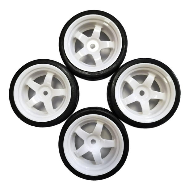 Paquete de 4 neumáticos de goma para ruedas de carretera para camión WPL Estilo 4 Zulema neumáticos de deriva de camión rc