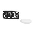 thumbnail image 3 of Reloj digital de gran , ideal para regalos, fácil de leer, con alarmas, reloj de escritorio, multifuncional, para sala de estar, oficina, Exterior blanco, 3 of 8