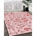 thumbnail image 2 of Ahgly Company Indoor Rectangle Patterned Valentine Red Area Rugs, 8' x 12', 2 of 6