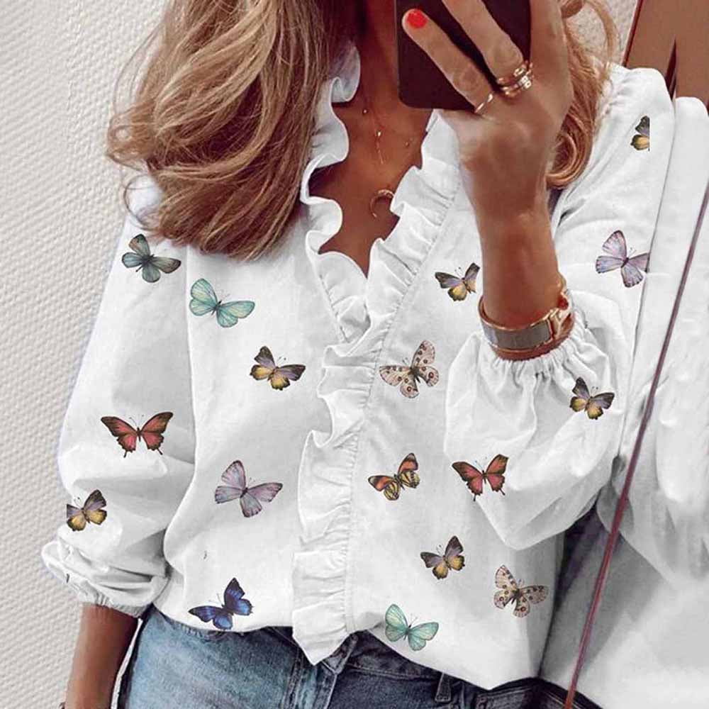 Zanvin Womens Fall Fashion Tops 2022 Clearance, Womens Fashion V-neck Stand  Collar Long Sleeve Casual Blouse Tops Shirt White L, Gifts for Women 
