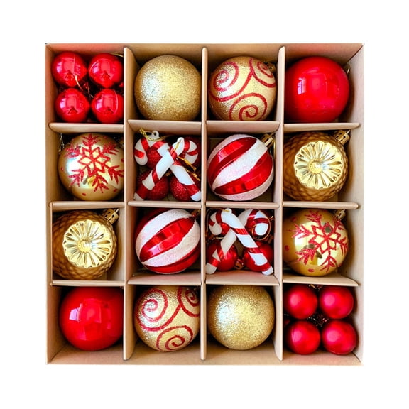 Roiihwy Christmas Tree Decoration Pendant, Electroplated Special-shaped Plastic 40pc Christmas Ball Ornament, Hanging Decor for Holiday Tree Party Supplies