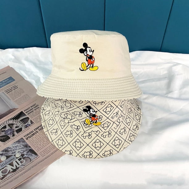 Sombrero de pescador Universal de dibujos animados de Mickey Mouse, gorra de algodón con estampado de doble cara, regalos de cumpleaños para niños, circunferencia de 56-58cm Gao Jinjia LED