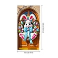 thumbnail image 3 of YWIYIUD 1PC Happy Easter Door Cover Easter Decorations, 71x35 Inch Easter Rabbit Eggs Door Banner Welcome Easter Banner Spring Theme Rabbit Door for Front Door Wall Indoor Outdoor Home Decor, 3 of 5