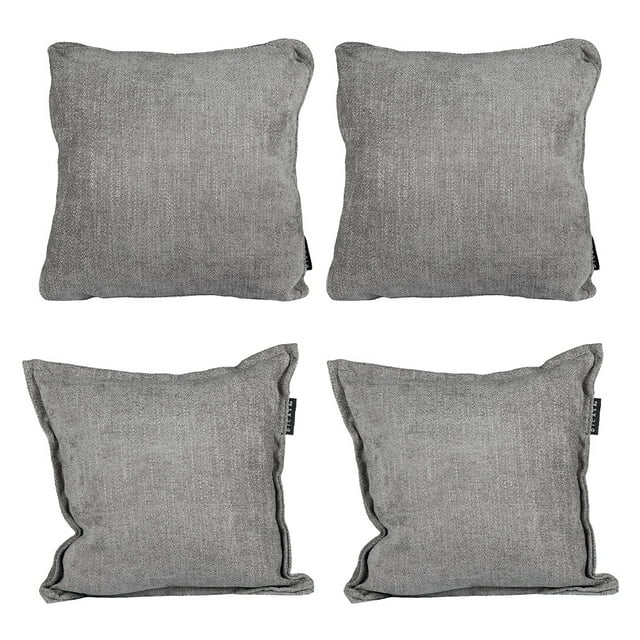 Set de 4 Cojines (2 Cuadrados + 2 Cuadrados Grandes) Bond Gris Oscuro