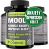 Mood Support - Anxiety Relief Supplement Mood Boosts, Reduces Stress Relief & Depression - L Tyrosine, Ashwagandha, 5 HTP, Passion Flower, L Theanine, GABA, Valerian Root, Rhodiola Rosea by NooMost