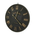 thumbnail image 2 of Zentique 38.5" Black and Gold Distressed Finish Wall Clock, 2 of 3