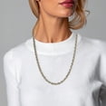 thumbnail image 6 of 14K Solid White Gold 5.5mm Rope Chain Twisted Link Necklace, 6 of 8