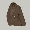 thumbnail image 2 of ZQUUVOU Women Business Blazers with Solid Color Long Sleeve Pocket Suit Jacket (Coffee,2XL), 2 of 8