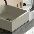 thumbnail image 3 of Lisse 15.5" Concrete Square Vessel Sink in Matte Taupe, 3 of 8