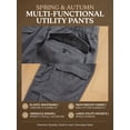 thumbnail image 4 of Men's Heavyweight Cargo Pants Regular Fit 100% Cotton Multi-Pocket Work Trousers with Elastic Waist, 4 of 12