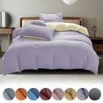 thumbnail image 1 of Fiudx Juego de Cama para Todas Las Estaciones, Mezcla de Algodón Suave, Lavable, Color Liso, Estilo Moderno, Cómodo para Usar Todo El Año, Sábana, Funda Nórdica, Fundas de Almohada, Varios Tamaños Di, 1 of 7