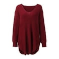 thumbnail image 6 of Women's Pullover Sweater Stylish Knitting V Neck Blouse for All Seasons Versatile Fashion Choice for Casual Outings and Everyday Wear, 6 of 7