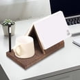 thumbnail image 6 of Wooden Triangular Reading Stand with Cup Holder and Page Holder – Solid Wood Book Holder for Desk, Bedside, and Sofa Use, 6 of 8