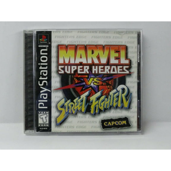 Pre-Owned Marvel Super Heroes vs. Street Fighter - Complete in Box - Black Label - Tested - PS1 Playstation 1 PSX