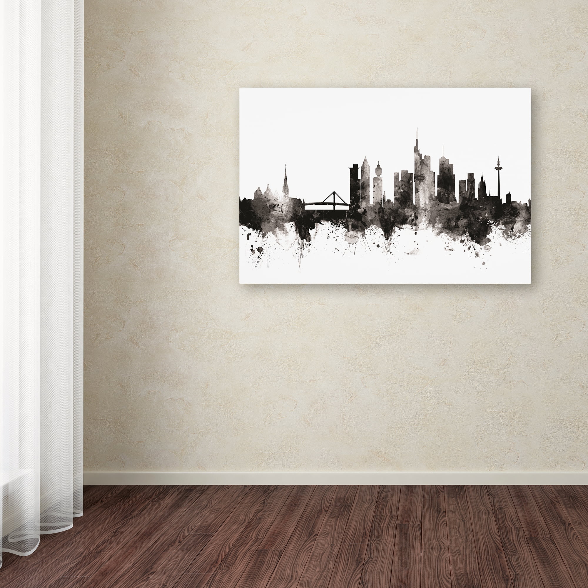 Trademark Fine Art 'Frankfurt Germany Skyline III' Canvas Art by Michael Tompsett