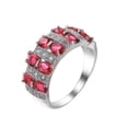 thumbnail image 2 of YYKihy Silver Women Fashion Trend Single Full Diamond Zircon Ring Ladies Jewelry Diamond Rings For Women Size 6 10, 2 of 8