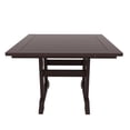 thumbnail image 7 of WestinTrends Malibu Outdoor Dining Table, All Weather Poly Lumber Adirondack 43" Trestle Square Patio Table with Umbrella Hole, Dark Brown, 7 of 7