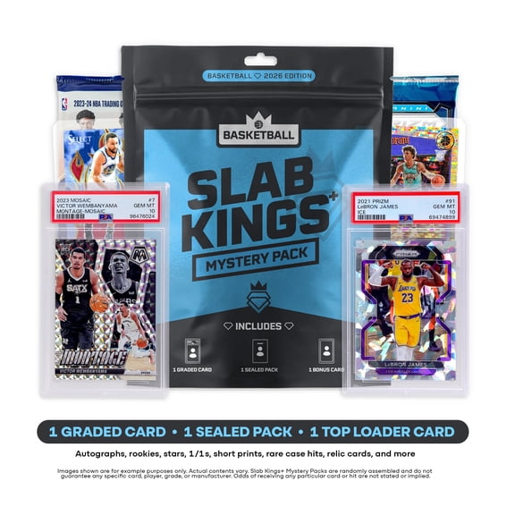 2026 Slab Kings Plus Basketball Edition – 1 Graded Card   1 Sealed Pack   1 Bonus Card
