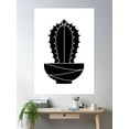 thumbnail image 2 of Black And White Cactus Nordic Modern Art Print Poster Wall Art, Modern Wall Decor For Living Room Bedroom, 16x24 UNFRAMED, 2 of 3