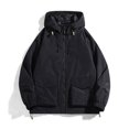 thumbnail image 2 of Men's Casual Techwear Jacket Windbreaker Korean Streetwear Hop Color Block Lightweight Outerwear, 2 of 2